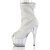 Pleaser ADORE-1031GM Stivaletti con Plateau Rete Strass Bianco EU-41 / US-11