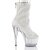 Pleaser ADORE-1031GM Stivaletti con Plateau Rete Strass Bianco EU-41 / US-11