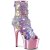 Pleaser ADORE-1031SSQ Stivaletti con Plateau Paillettes Cromato Rosa Chiaro EU-40 / US-10