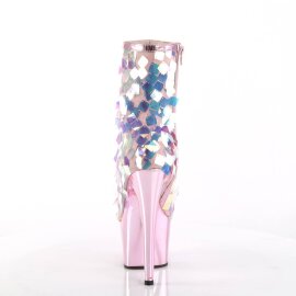 Pleaser ADORE-1031SSQ Stivaletti con Plateau Paillettes Cromato Rosa Chiaro EU-36 / US-6