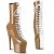 Pleaser ADORE-1040TT Stivaletti con Plateau Vernice Marrone Bianco EU-39 / US-9