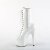Pleaser ADORE-1040TT Stivaletti con Plateau Vernice Marrone Bianco EU-39 / US-9