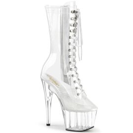 Pleaser ADORE-1050C Stivaletti con Plateau Trasparente...