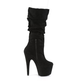 Pleaser ADORE-1061Stivali con Plateau Camoscio Sintetico Nero EU-36 / US-6