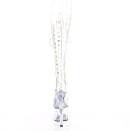 Pleaser ADORE-2021CStivali con Plateau Trasparente EU-35 / US-5