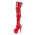 Pleaser ADORE-3000 Stivali Sopra Il Ginocchio Con Plateau Vernice Rosso EU-39 / US-9