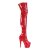 Pleaser ADORE-3000 Stivali Sopra Il Ginocchio Con Plateau Vernice Rosso EU-39 / US-9