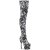 Pleaser ADORE-3000DP Stivali Sopra Il Ginocchio Con Plateau Nero Bianco EU-40 / US-10