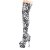 Pleaser ADORE-3000DP Stivali Sopra Il Ginocchio Con Plateau Nero Bianco EU-40 / US-10