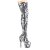 Pleaser ADORE-3000DP Stivali Sopra Il Ginocchio Con Plateau Nero Bianco EU-40 / US-10