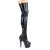 Pleaser ADORE-3000HWR Stivali Sopra Il Ginocchio Con Plateau Holo Nero EU-35 / US-5