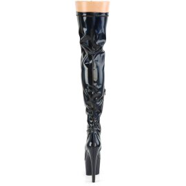 Pleaser ADORE-3000HWR Stivali Sopra Il Ginocchio Con Plateau Holo Nero EU-37 / US-7