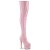 Pleaser ADORE-3000HWR Stivali Sopra Il Ginocchio Con Plateau Holo Rosa Chiaro EU-37 / US-7