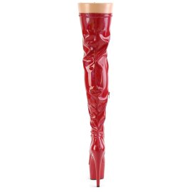 Pleaser ADORE-3000HWR Stivali Sopra Il Ginocchio Con Plateau Holo Rosso EU-38 / US-8