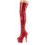 Pleaser ADORE-3000HWR Stivali Sopra Il Ginocchio Con Plateau Holo Rosso EU-38 / US-8