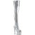 Pleaser ADORE-3000HWR Stivali Sopra Il Ginocchio Con Plateau Holo Argento EU-42 / US-12