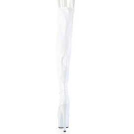 Pleaser ADORE-3000HWR Stivali Sopra Il Ginocchio Con Plateau Holo Bianco EU-43 / US-13