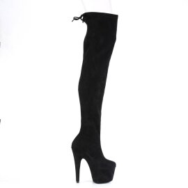 Pleaser ADORE-3008 Stivali Sopra Il Ginocchio Con Plateau Camoscio Sintetico Nero EU-35 / US-5