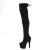 Pleaser ADORE-3008 Stivali Sopra Il Ginocchio Con Plateau Camoscio Sintetico Nero EU-35 / US-5