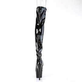 Pleaser ADORE-3011 Stivali Sopra Il Ginocchio Con Plateau Vernice Nero EU-43 / US-13