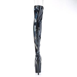 Pleaser ADORE-3011HWR Stivali Sopra Il Ginocchio Con Plateau Holo Nero EU-43 / US-13