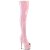 Pleaser ADORE-3011HWR Stivali Sopra Il Ginocchio Con Plateau Holo Rosa Chiaro EU-42 / US-12