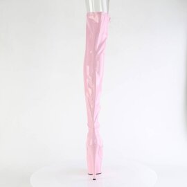 Pleaser ADORE-3011HWR Stivali Sopra Il Ginocchio Con Plateau Holo Rosa Chiaro EU-44 / US-14