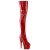 Pleaser ADORE-3011HWR Stivali Sopra Il Ginocchio Con Plateau Holo Rosso EU-42 / US-12
