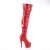 Pleaser ADORE-3011HWR Stivali Sopra Il Ginocchio Con Plateau Holo Rosso EU-42 / US-12