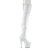Pleaser ADORE-3011HWR Stivali Sopra Il Ginocchio Con Plateau Holo Bianco EU-41 / US-11