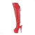 Pleaser ADORE-3019 Stivali Sopra Il Ginocchio Con Plateau Similpelle Rosso EU-41 / US-11