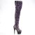Pleaser ADORE-3020 Stivali Sopra Il Ginocchio Con Plateau Paillettes Viola EU-36 / US-6