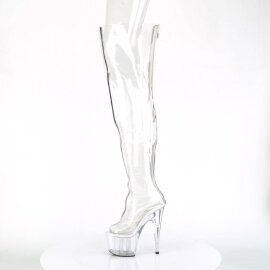 Pleaser ADORE-3021 Stivali Sopra Il Ginocchio Con Plateau Trasparente EU-35 / US-5