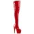 Pleaser ADORE-3063 Stivali Sopra Il Ginocchio Con Plateau Vernice Rosso EU-35 / US-5