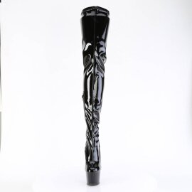 Pleaser ADORE-4000 Stivali Sopra Il Ginocchio Con Plateau Vernice Nero EU-42 / US-12
