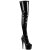 Pleaser ADORE-4000 Stivali Sopra Il Ginocchio Con Plateau Vernice Nero EU-42 / US-12