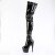 Pleaser ADORE-4000 Stivali Sopra Il Ginocchio Con Plateau Vernice Nero EU-42 / US-12