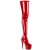 Pleaser ADORE-4000 Stivali Sopra Il Ginocchio Con Plateau Vernice Rosso EU-44 / US-14