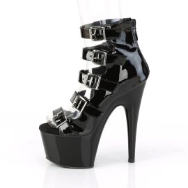 Pleaser ADORE-700-33 Stivaletti con Plateau Vernice Nero EU-38 / US-8