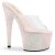 Pleaser ADORE-701HMG Mules con Plateau Glitter Trasparente Rosa Chiaro EU-35 / US-5