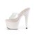 Pleaser ADORE-701HMG Mules con Plateau Glitter Trasparente Rosa Chiaro EU-35 / US-5