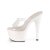 Pleaser ADORE-701LG Mules con Plateau Glitter Trasparente Rosa Chiaro EU-35 / US-5