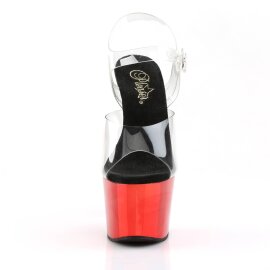Pleaser ADORE-708 Sandali con Plateau Cromato Trasparente...
