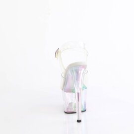 Pleaser ADORE-708HT Sandali con Plateau Fumo Trasparente EU-38 / US-8