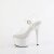 Pleaser ADORE-708LQ Sandali con Plateau Ologramma Trasparente Argento EU-35 / US-5