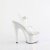 Pleaser ADORE-708LQ Sandali con Plateau Ologramma Trasparente Argento EU-35 / US-5