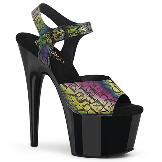 Pleaser ADORE-708N-LTP Sandali con Plateau Multicolore EU-35 / US-5