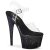 Pleaser ADORE-708SS Sandali con Plateau Glitter Trasparente Nero EU-42 / US-12