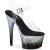 Pleaser ADORE-708SS Sandali con Plateau Glitter Trasparente Argento EU-37 / US-7