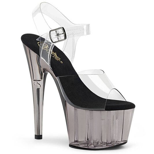 Pleaser ADORE-708T Sandali con Plateau Fumo Trasparente Grigio EU-35 / US-5